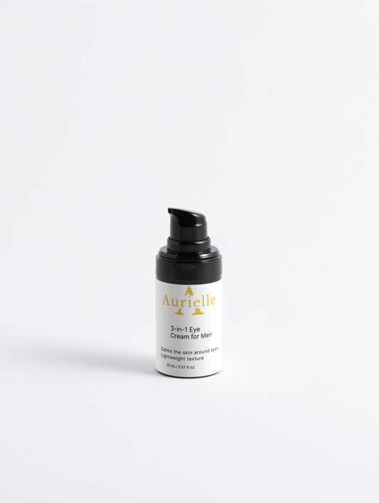 Skincare bottle labeled 'Aurielle' on a white background